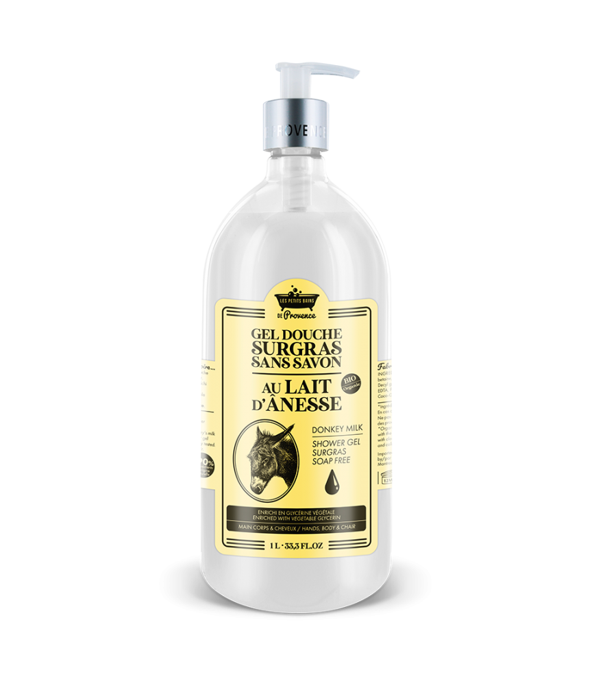 Gel Douche Surgras Sans Savon Au Lait d'Anesse 1L
